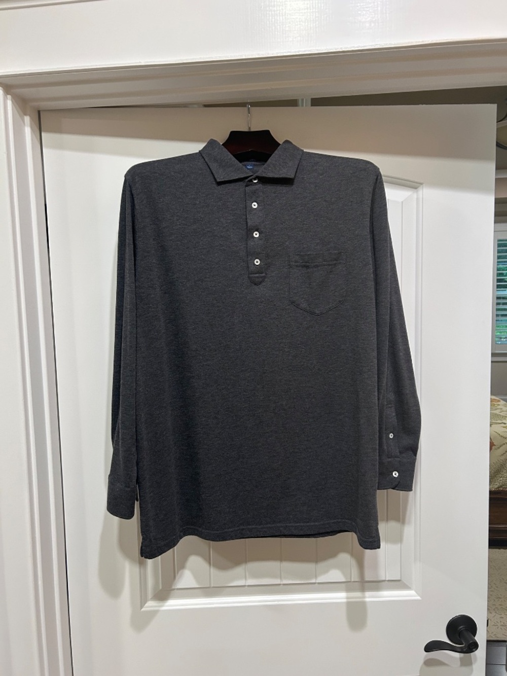 Peter Millar Amble Long Sleeve Polo, Size L, $54, Original $278